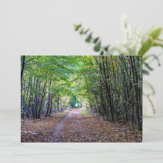 Invitation Chemin dans la forêt automnale, Forêt Saint Germai (Debout devant)