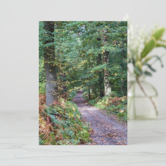 Invitation Chemin dans la forêt automnale, Forêt Saint Germai (Debout devant)