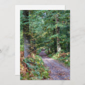 Invitation Chemin dans la forêt automnale, Forêt Saint Germai (Devant / Derrière)