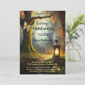 Invitation Chemin d'automne Lantern Photo Célébration de la v (Debout devant)