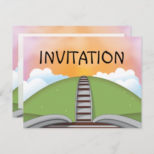 Invitation Chemin de fer (Devant / Derrière)