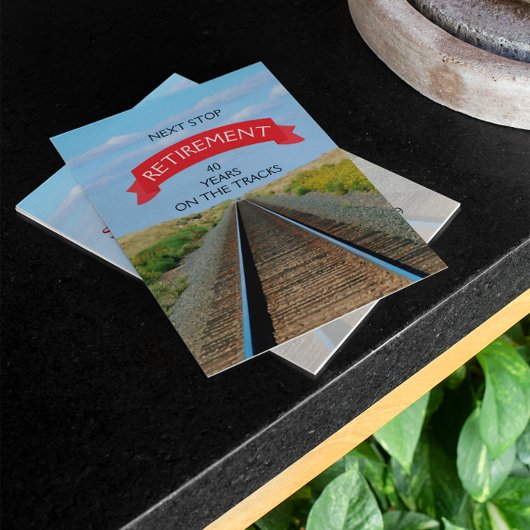 Invitation Chemin de fer Chemin de fer Parti de la retraite