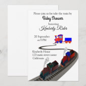 Invitation Chemin de Fer d'Invitation de Train (Devant / Derrière)