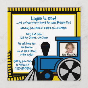 Invitation Chemin de fer Happy Tracks