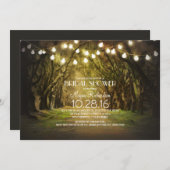 Invitation Chemin de Fête des mariées rustique (Devant / Derrière)