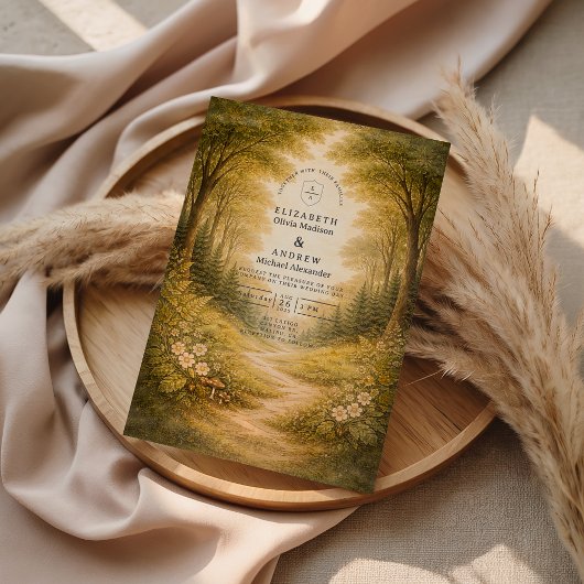 Invitation Chemin de la forêt enchantée pour mariage