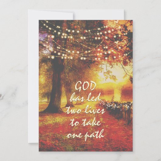 Invitation Chemin de la nature Automne Arbres automnes Mariag (Devant)