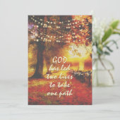 Invitation Chemin de la nature Automne Arbres automnes Mariag (Debout devant)