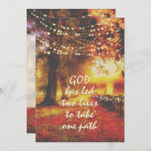 Invitation Chemin de la nature Automne Arbres automnes Mariag (Devant / Derrière)