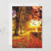 Invitation Chemin de la nature Feuilles automnales Chute Mari (Dos)