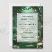 Invitation Chemin forestier enchanté du mariage fleur magique (Devant)