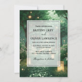 Invitation Chemin forestier enchanté du mariage fleur magique (Devant)