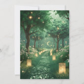 Invitation Chemin forestier enchanté du mariage fleur magique (Dos)