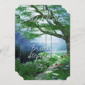 INVITATION CHEMIN VERS LA FÊTE DES MARIÉES DE FLUX DE BOIS FO (Devant / Derrière)