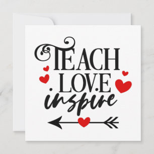 Invitation Chemise 1/2 Enseigner Amour Inspirer jardin d'enfa