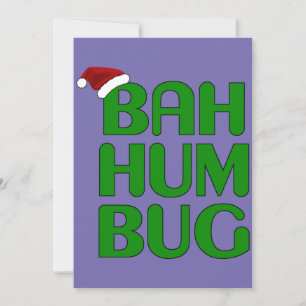 Invitation Chemise Bah Humbug Noël Art-Noël Humbug Père Noël