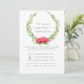 Invitation Chemise d'aquarelle romantique Rose | FÊTE DES MAR (Debout devant)