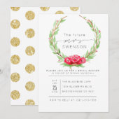 Invitation Chemise d'aquarelle romantique Rose | FÊTE DES MAR (Devant / Derrière)