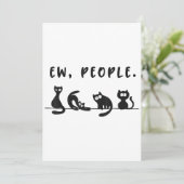 Invitation Chemise de chat noir drôles femmes nouvelles perso (Debout devant)