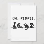 Invitation Chemise de chat noir drôles femmes nouvelles perso (Dos)