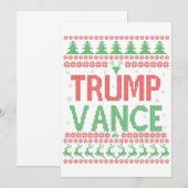 Invitation Chemise de Noël Laide Trump Vance Républicain Xmas (Devant / Derrière)