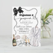 Invitation Chemise de nuit et week-end de Prosecco pour l'ent (Debout devant)