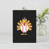 Invitation Chemise de Thanksgiving pour garçons Baseball Dind (Debout devant)