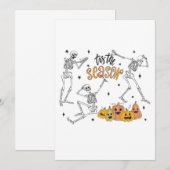 Invitation Chemise d'Halloween rétro, Drôle crâne d'Halloween (Devant / Derrière)