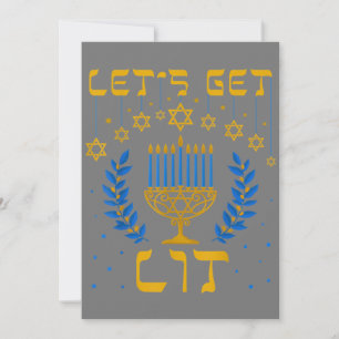 Invitation Chemise Hanukkah Allumons Hanouka Juif Homme Menor