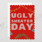 Invitation Chemise laide affiche rouge (Devant / Derrière)