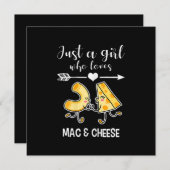 Invitation Chemise Mac & Cheese Funny Mac et Cheese Lover Cad (Devant / Derrière)