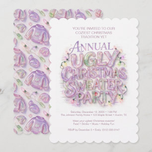 Invitation Chemise Mauve Chic et Laide pour Soirée de Noël TM