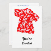 Invitation Chemise rouge et blanche de ketmie Aloha (Devant / Derrière)