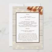 Invitation Chemises à carreaux rustiques et week-end de célib (Dos)