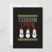 Invitation Chemises de Noël Cousin Crew Gnome Tree Merry Xma (Devant)