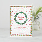 Invitation Chemises de Noël et Baby shower Garland (Debout devant)