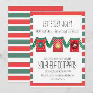 Invitation Chemises laides de fête de Noël Événement d'entrep