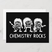 Invitation Chemistry Rocks Science Rock Band (Devant / Derrière)