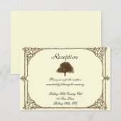 Invitation Chêne Brown de cru sur la réception de mariage (Devant / Derrière)