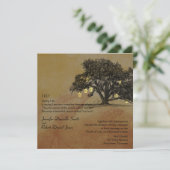 Invitation Chêne d'automne et Mariage de lanterne (Debout devant)