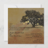 Invitation Chêne d'automne et Mariage de lanterne (Devant)