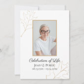 Invitation Chêne d'automne Feuilles célébrations de la vie (Devant)