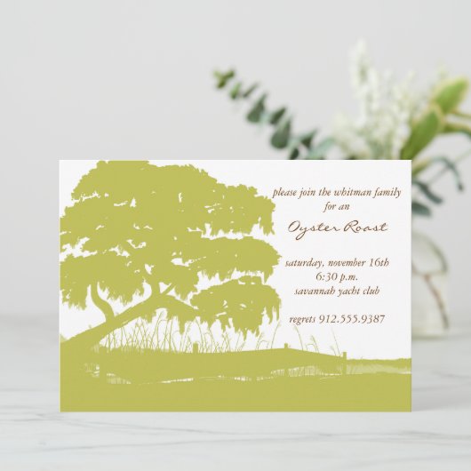 Invitation Chêne drapé avec de la mousse espagnole par (Debout devant)