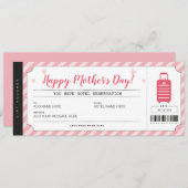 Invitation Chèque-cadeau de séjour pour le jour des mères (Devant / Derrière)