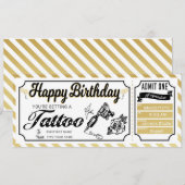 Invitation Chèque-cadeau pour un tatouage surprise d'encre po (Devant / Derrière)