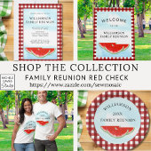 Invitation Chèque de bison blanc rouge de la réunion familial