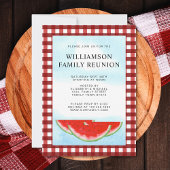 Invitation Chèque de bison blanc rouge de la réunion familial