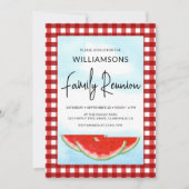 Invitation Chèque de bison blanc rouge de la réunion familial (Devant)