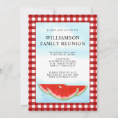 Invitation Chèque de bison blanc rouge de la réunion familial (Devant)