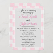 Invitation Chèque de buffle rose (Devant / Derrière)